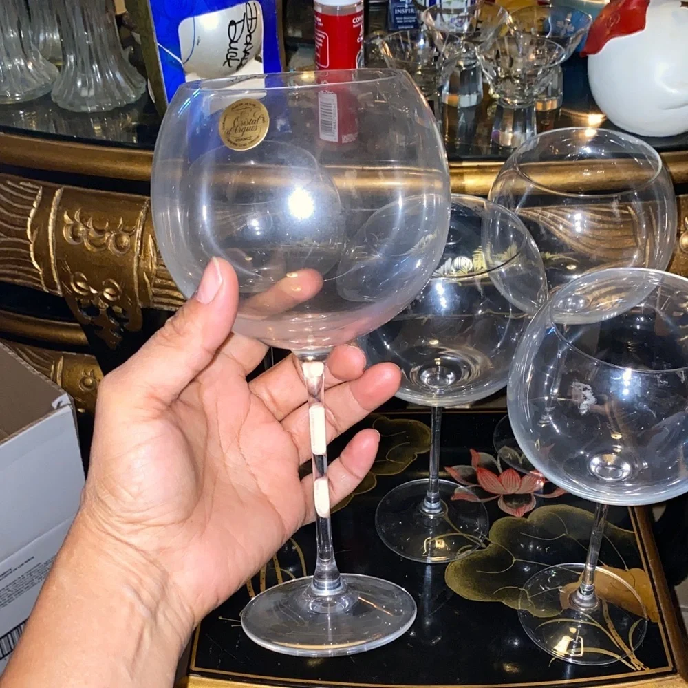 Elegant Crystal D’Arques Clear Wine Glass Set of 5